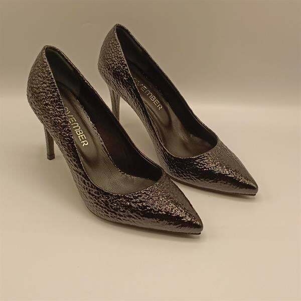 Carleen Siyah Petek Deri Stiletto - 2