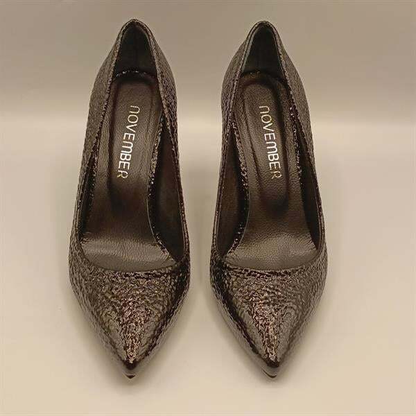 Carleen Siyah Petek Deri Stiletto - 3