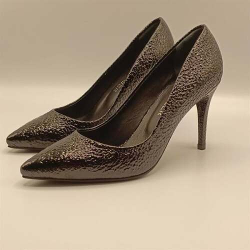 Carleen Siyah Petek Deri Stiletto - 4