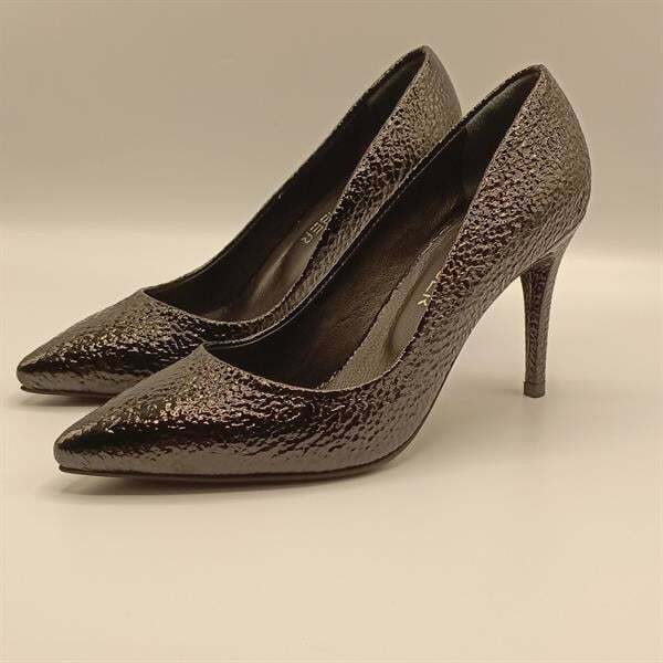 Carleen Siyah Petek Deri Stiletto - 4