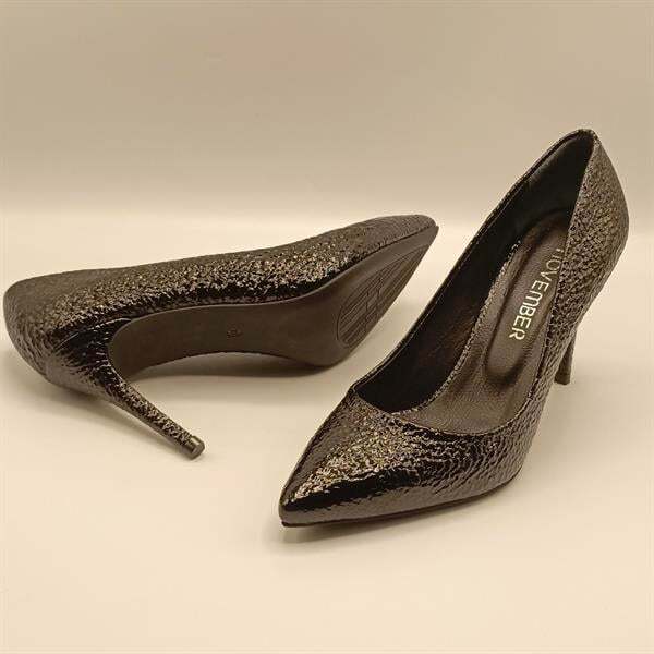 Carleen Siyah Petek Deri Stiletto - 6