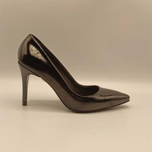 Carleen Siyah Rugan Deri Stiletto