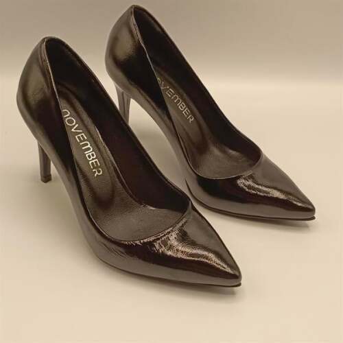 Carleen Siyah Rugan Deri Stiletto - 2