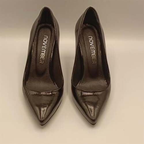 Carleen Siyah Rugan Deri Stiletto - 3