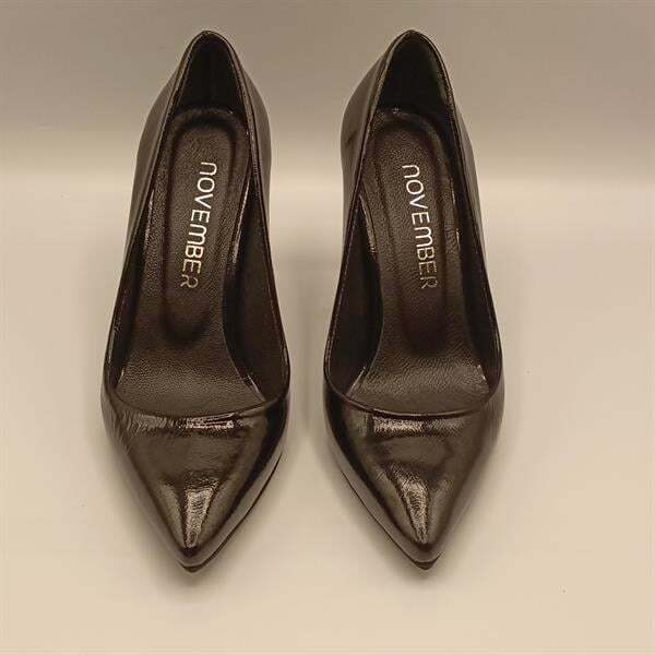 Carleen Siyah Rugan Deri Stiletto - 3