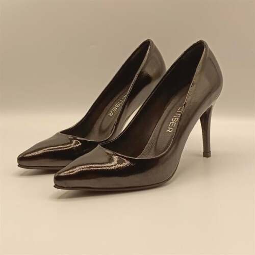 Carleen Siyah Rugan Deri Stiletto - 4