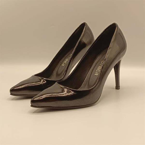 Carleen Siyah Rugan Deri Stiletto - 4