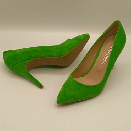 Carleen Yeşil Süet Deri Stiletto - 6