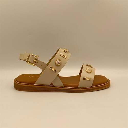 Celena Bej Düz Kadın Sandalet