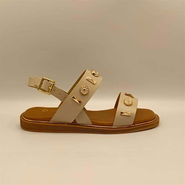 Celena Bej Düz Kadın Sandalet - 1