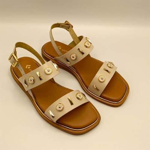 Celena Bej Düz Kadın Sandalet - 2