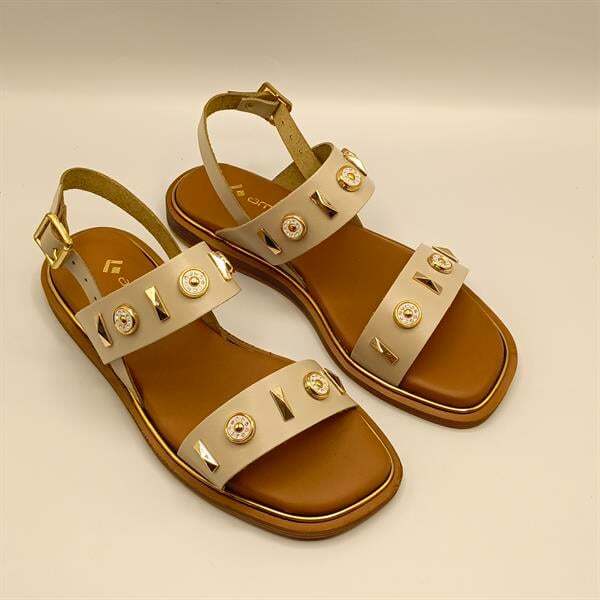 Celena Bej Düz Kadın Sandalet - 2