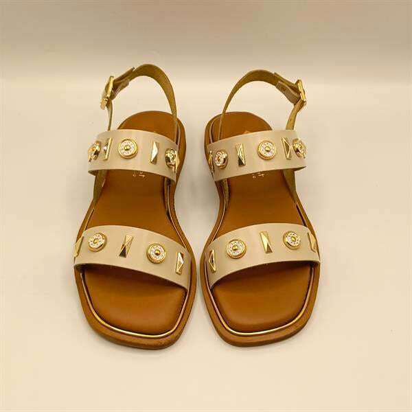 Celena Bej Düz Kadın Sandalet - 3