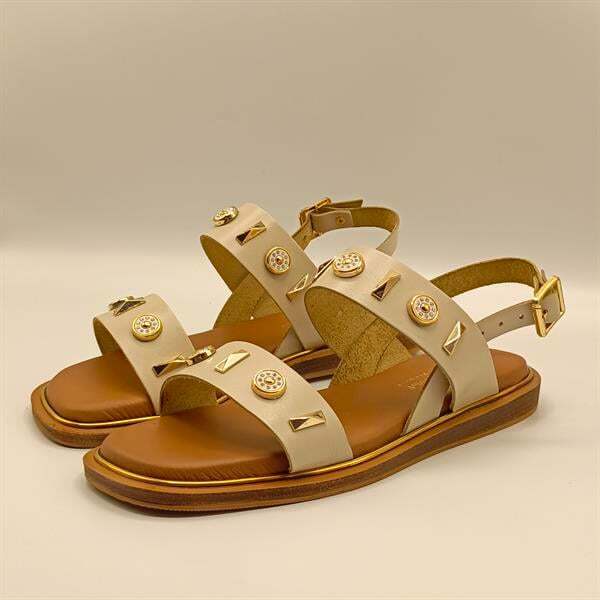 Celena Bej Düz Kadın Sandalet - 4