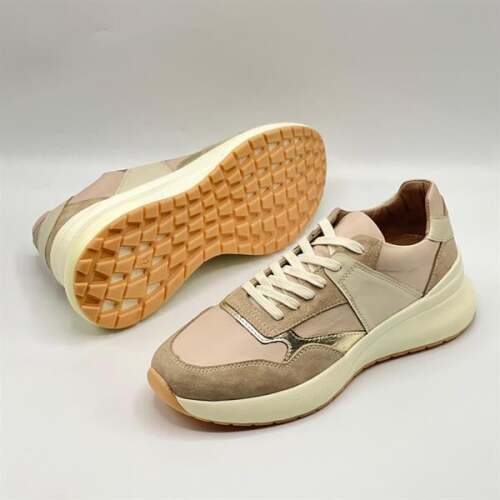 Comfy Bej Deri Kadın Spor Ayakkabı - 5