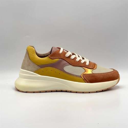 Comfy Bronz Deri Kadın Spor Ayakkabı – Ametist Exclusive