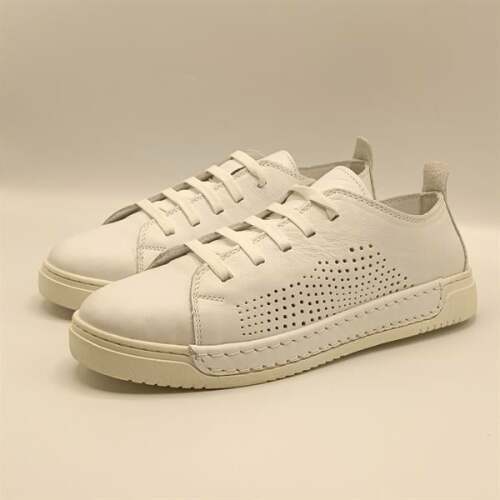Daisy Beyaz Gerçek Deri Kadın Sneaker - 4