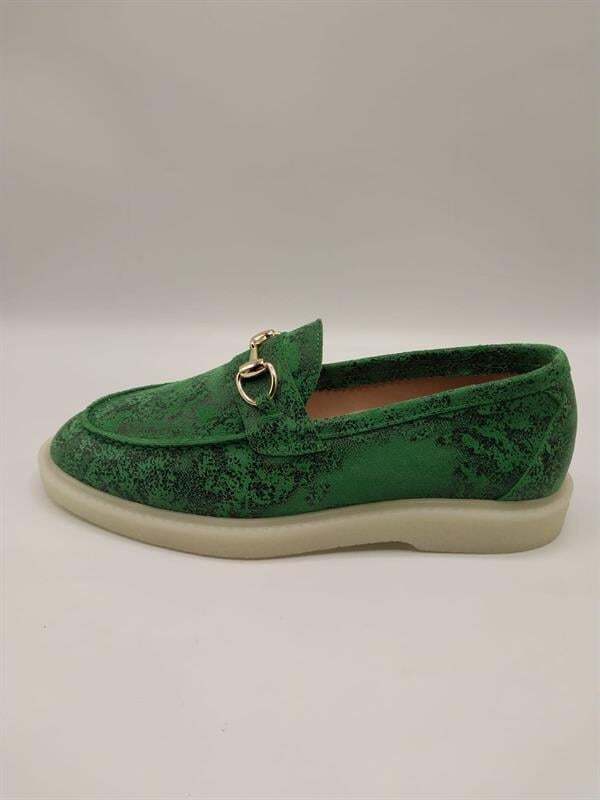 Davina Koyu Yeşil Baskılı Hakiki Deri Günlük Ayakkabı - 1