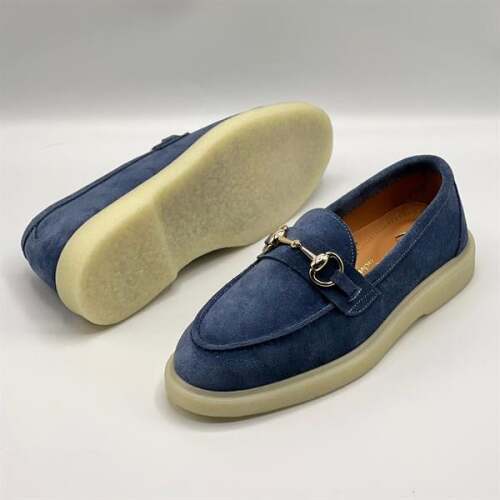 Davina Lacivert Kadın Günlük Loafer - Süet Deri & Termo Taban - 5