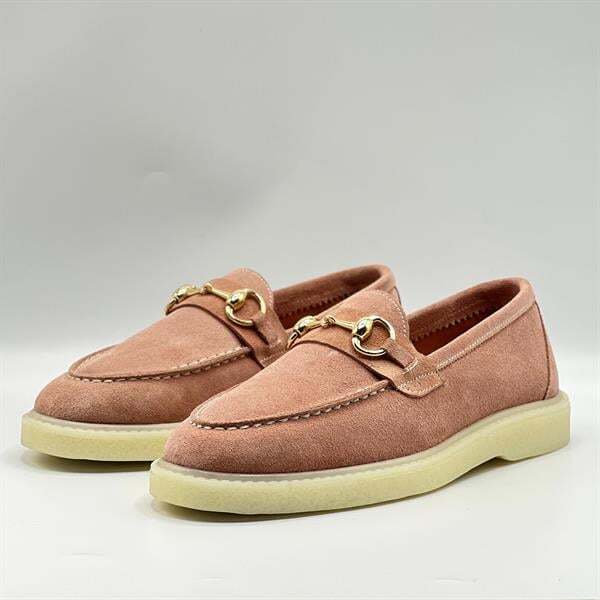 Davina Pudra Kadın Günlük Loafer - Süet Deri & Termo Taban - 4