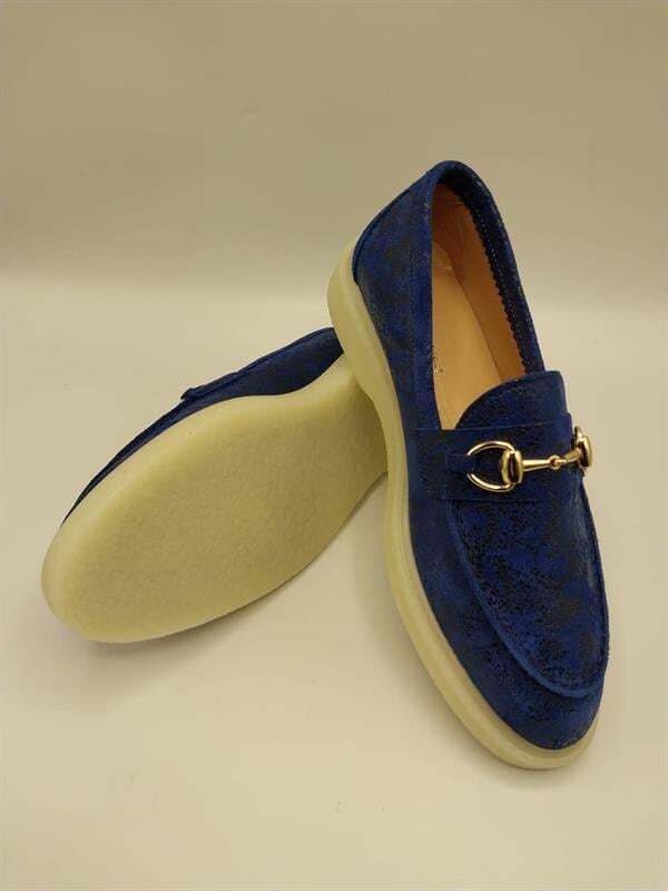 Davina Saks Mavi Baskılı Hakiki Deri Günlük Ayakkabı – 37 Numara (Son Ürün, İndirimli) - 2