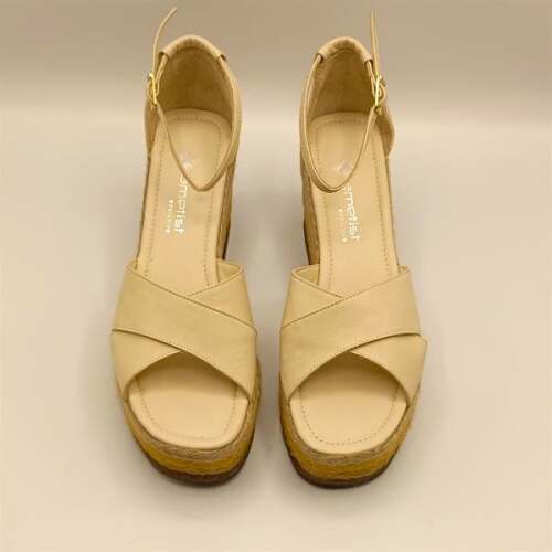 Deka Bej Deri Dolgu Topuk Sandalet - 3