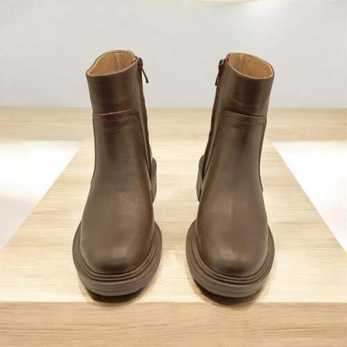 Denis Kahverengi Deri Kadın Bot - 1