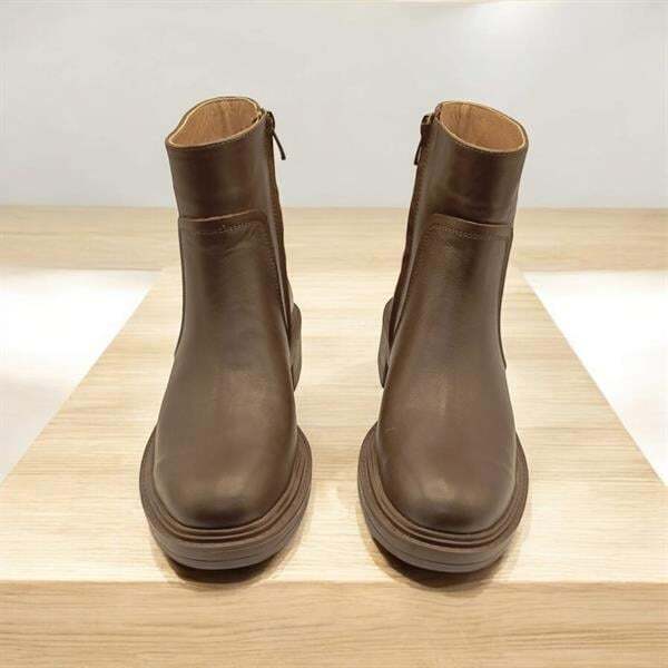 Denis Kahverengi Deri Kadın Bot - 1