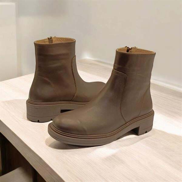 Denis Kahverengi Deri Kadın Bot - 3