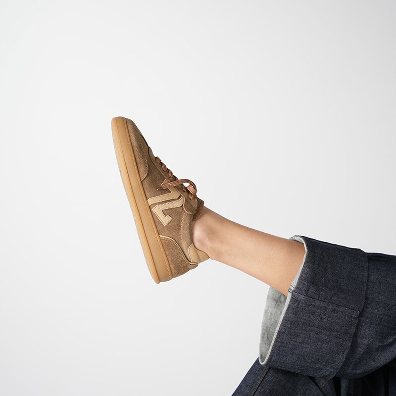 Elio Sigaro Süet Kadın Sneaker – Gerçek Deri, Yeni Sezon Sonbahar/Kış - 3