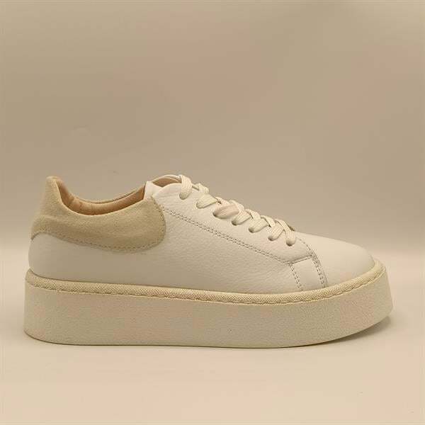 Ellezsa Beyaz Gerçek Deri Kadın Sneaker - 1