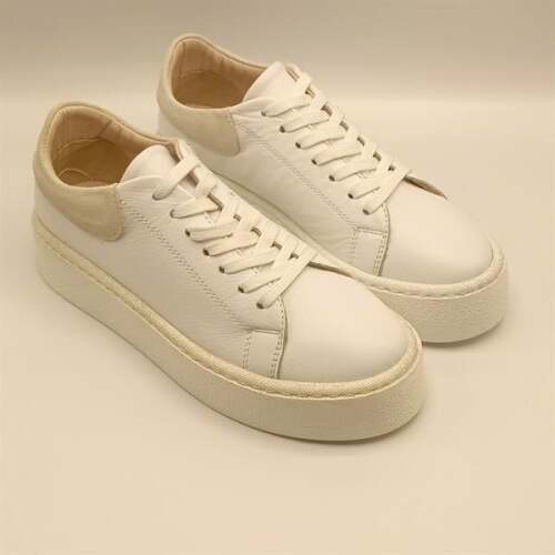 Ellezsa Beyaz Gerçek Deri Kadın Sneaker - 2