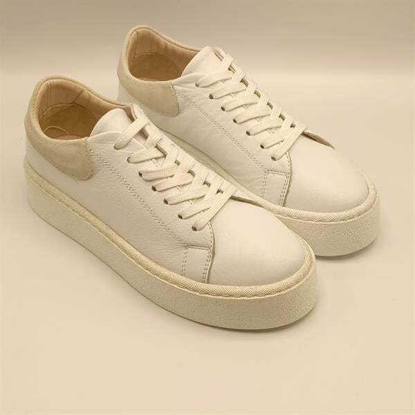 Ellezsa Beyaz Gerçek Deri Kadın Sneaker - 2