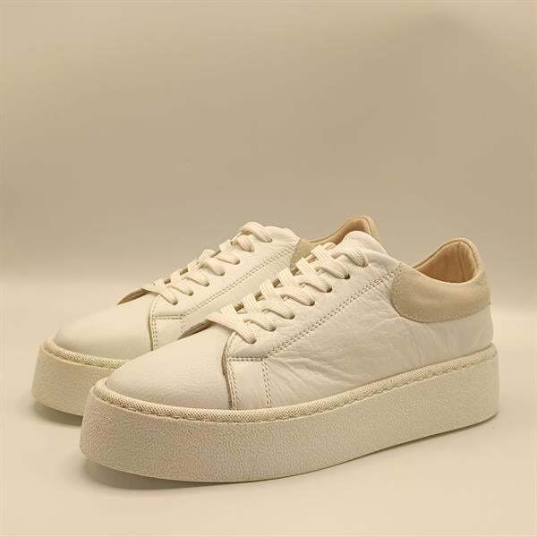 Ellezsa Beyaz Gerçek Deri Kadın Sneaker - 4