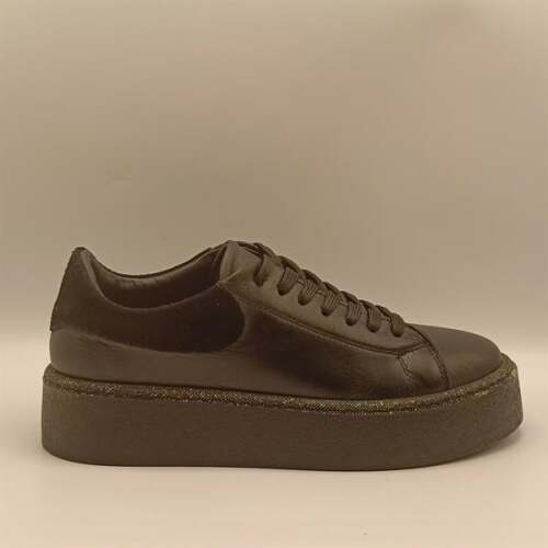 Ellezsa Siyah Gerçek Deri Kadın  Sneaker