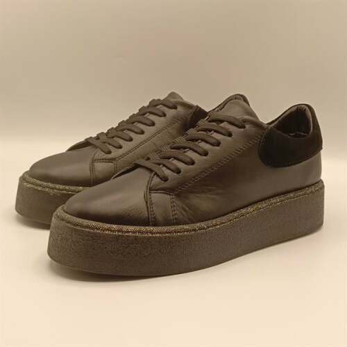 Ellezsa Siyah Gerçek Deri Kadın  Sneaker - 4