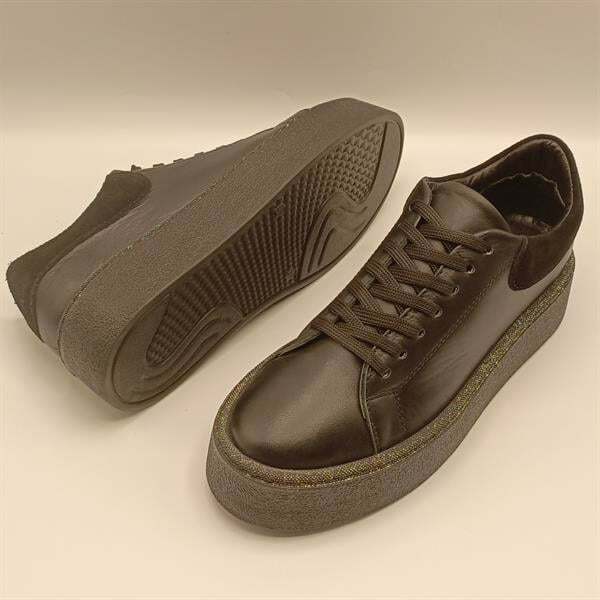 Ellezsa Siyah Gerçek Deri Kadın  Sneaker - 5