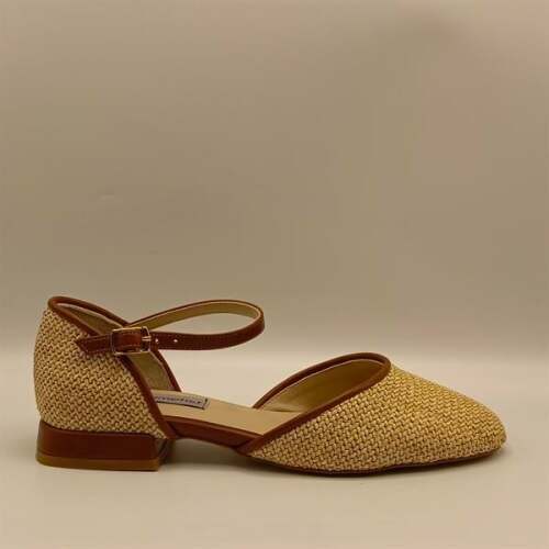 Ellinor Naturel Düz Topuklu Babet