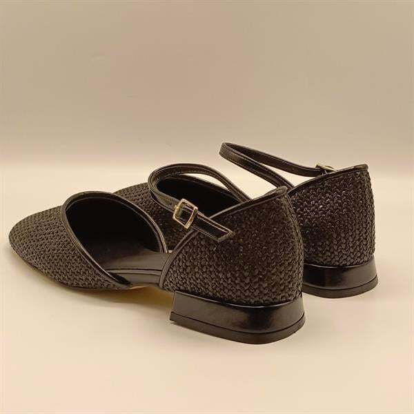 Ellinor Siyah Düz Topuklu  Babet - 5