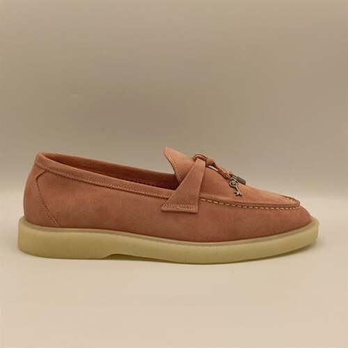 Etna Pudra Süet Kadın Loafer Ayakkabı