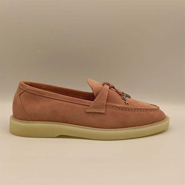 Etna Pudra Süet Kadın Loafer Ayakkabı - 1