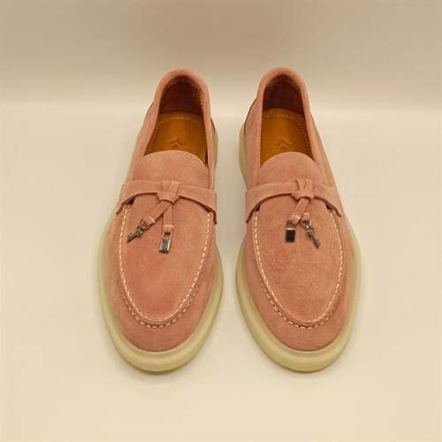 Etna Pudra Süet Kadın Loafer Ayakkabı - 3