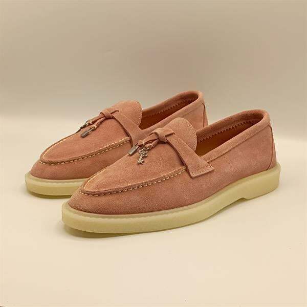 Etna Pudra Süet Kadın Loafer Ayakkabı - 4