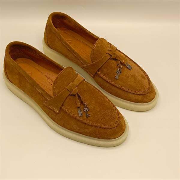 Etna Taba Süet Kadın Loafer Ayakkabı - 2