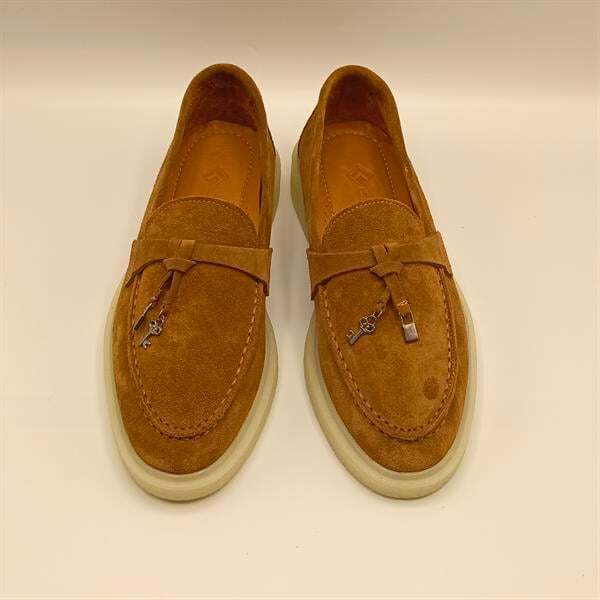 Etna Taba Süet Kadın Loafer Ayakkabı - 3