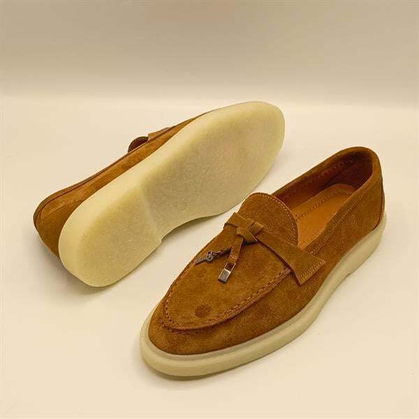 Etna Taba Süet Kadın Loafer Ayakkabı - 5