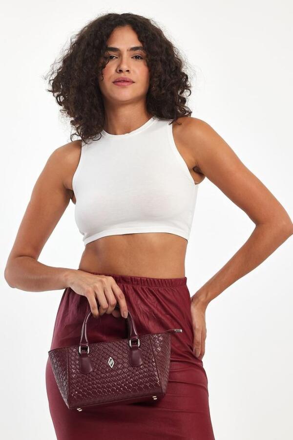 Favor Bordo Kadın El Çantası - 1