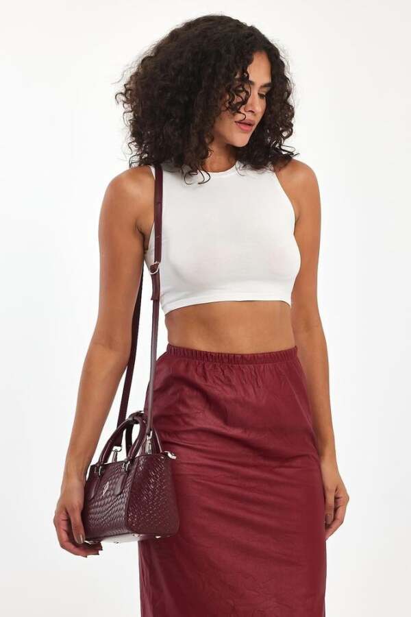 Favor Bordo Kadın El Çantası - 3