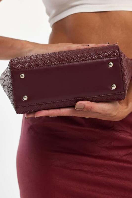 Favor Bordo Kadın El Çantası - 7