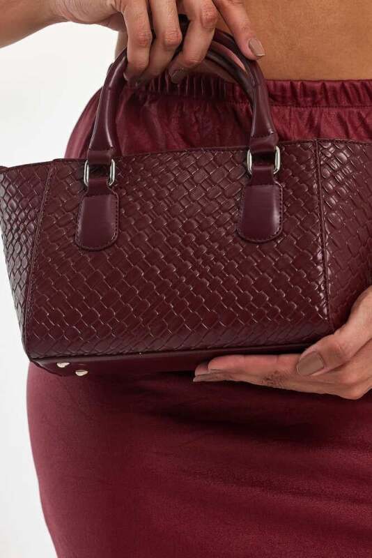 Favor Bordo Kadın El Çantası - 8